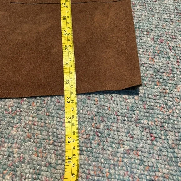 NWT Ladies Size XS Dex short sleeve Faux Suede Drop Waist Dress - Picture 9 of 12